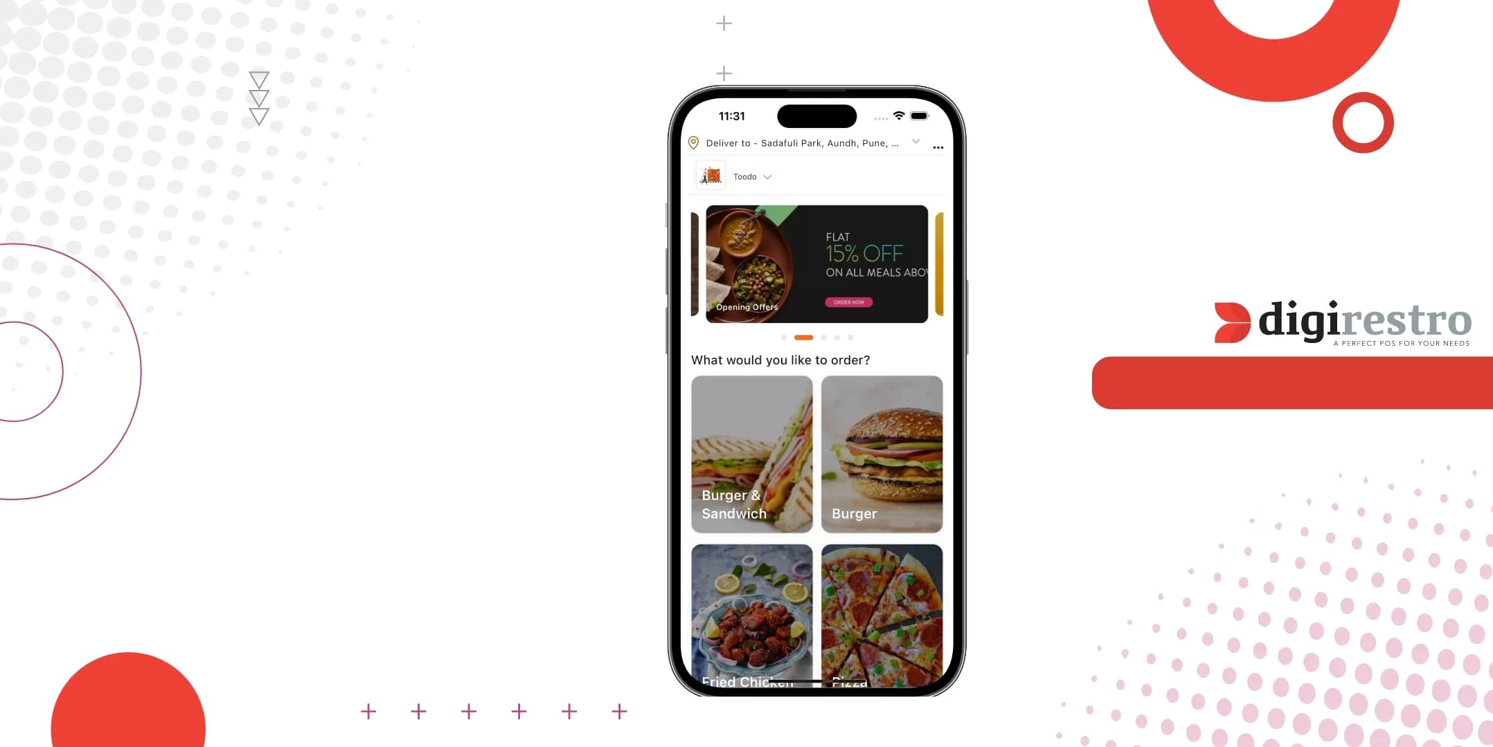 DigiRestro Hungry online ordering app and branded web experience