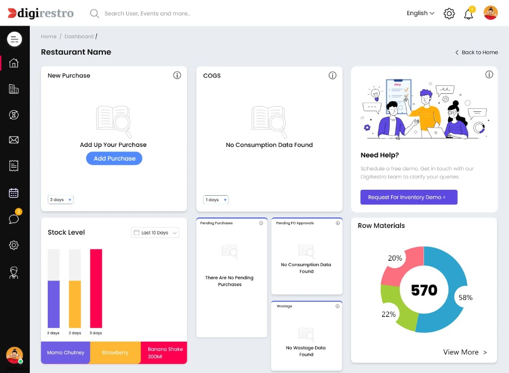 Analytics & Reports: Sales trends, revenue forecasting, and outlet comparisons—forecast demand using history, holidays, and weather.