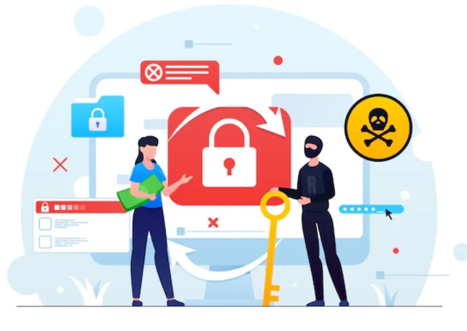 Illustration representing data security and integrated systems—central to restaurant ERP strategy.